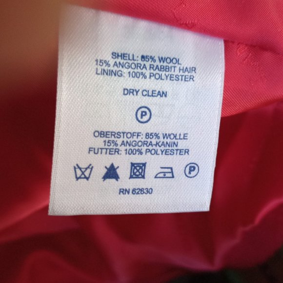 Red Lands End Wool Coat. - Picture 11 of 11